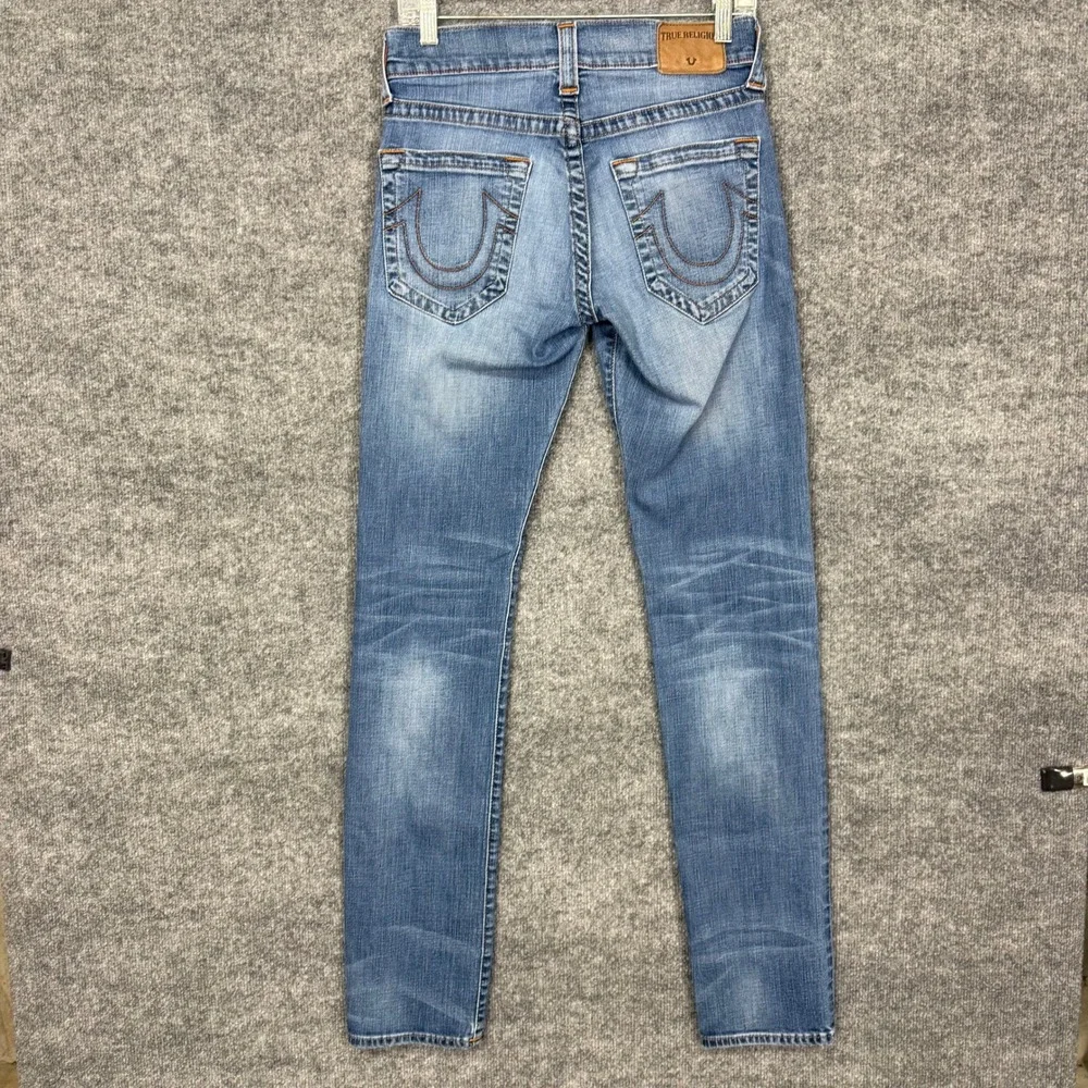 True Religion Jeans Mens 28 Blue Geno Relaxed Slim‎ Medium Wash Horseshoe 28x33